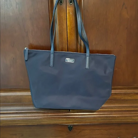 Kate Spade Nylon Navy Blue Hayden Large Tote - Picture 7 of 7